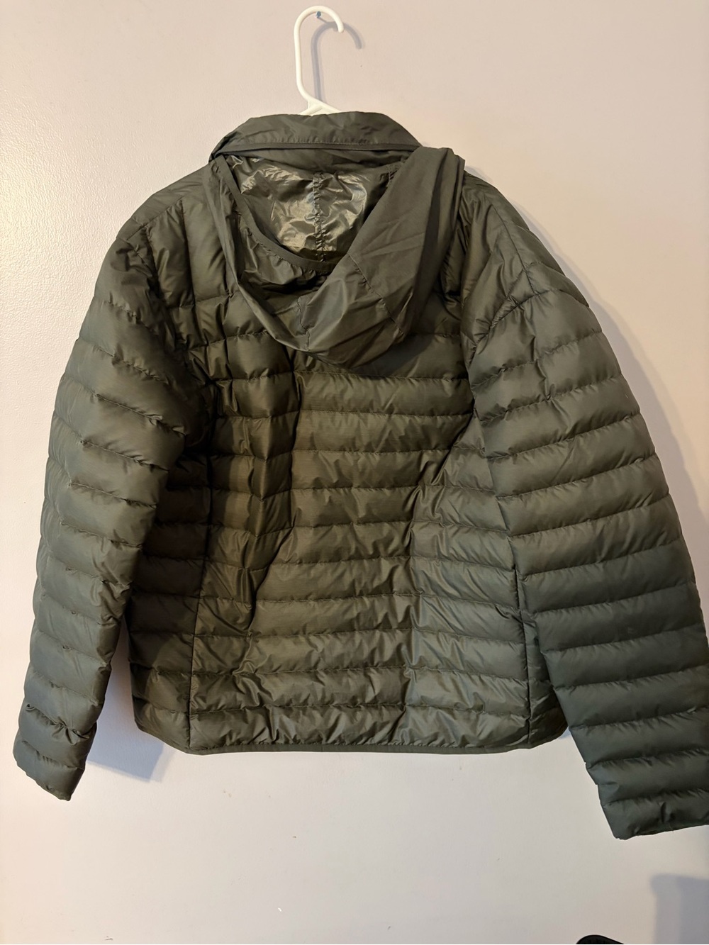 Hawk & Co Men's Olive Puffer Jacket with Hood - Picture 7 of 7